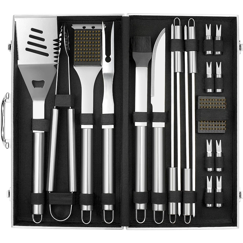 19 Pieces BBQ Grill Utensil Tools Set Camping BBQ Tools Set